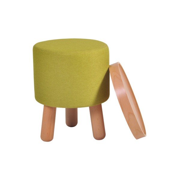 Zielony stołek ze zdejmowanym blatem Garageeight Molde, ⌀ 35 cm-image-1