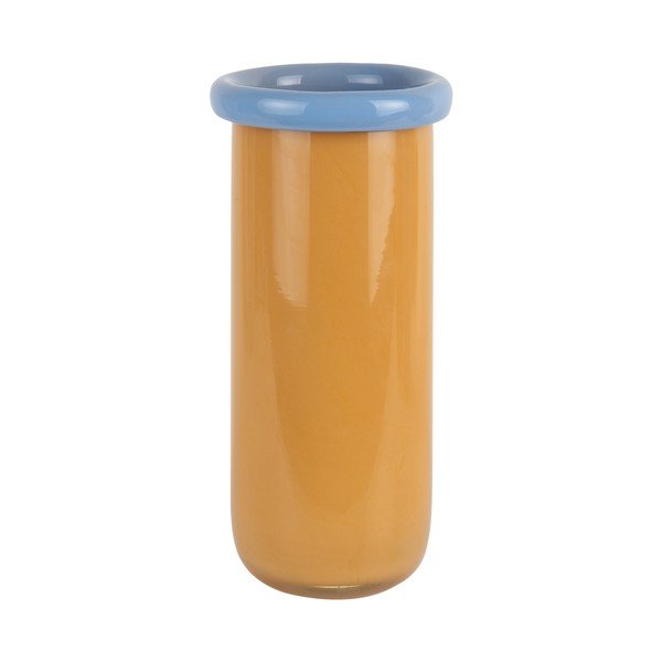 Musztardowy szklany wazon (wysokość 30,5 cm) Plegado  – PT LIVING