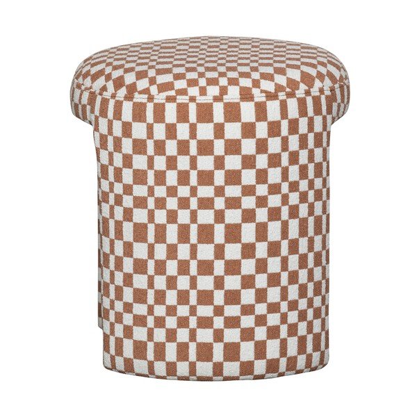 Pomarańczowy tapicerowany stołek Charlie – WOOOD-image-3