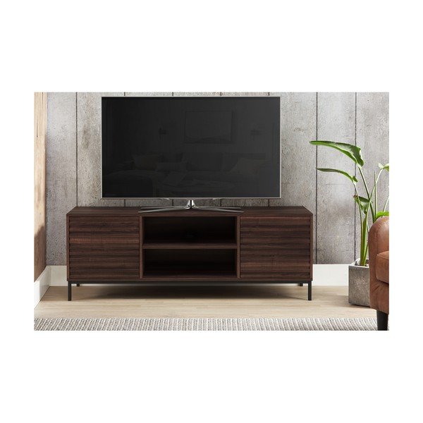 Szafka pod TV w dekorze orzecha w naturalnym kolorze 140x50 cm Celine – Støraa-image-3