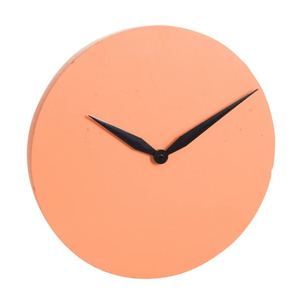 Pomarańczowy zegar ścienny J-Line Modern, ⌀ 40 cm