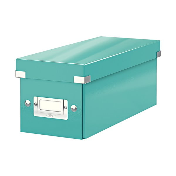 Zielony/turkusowy kartonowy pojemnik z pokrywką 14x35x14 cm Click&Store – Leitz