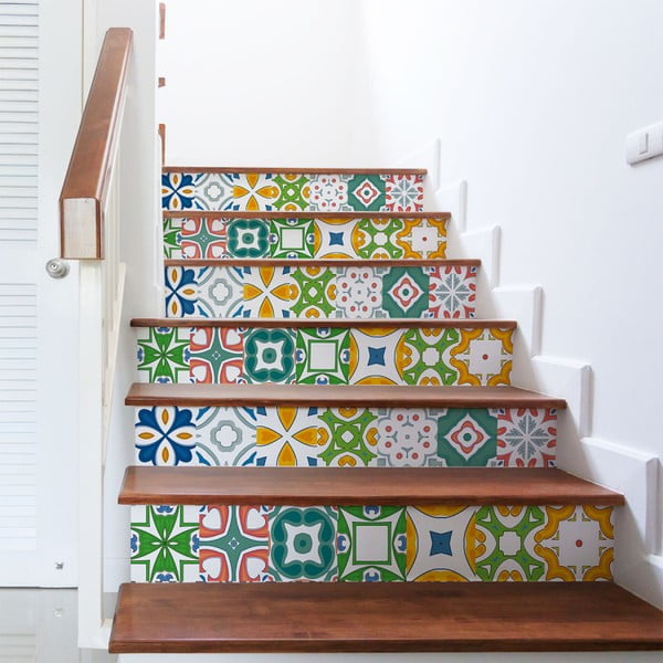 Komplet 2 naklejek na schody Ambiance Stairs Stickers Eleas, 15x105 cm