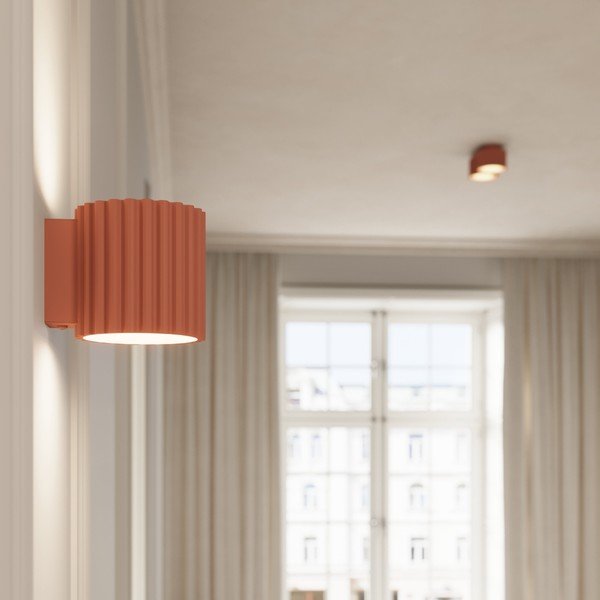 Brzoskwiniowa metalowa lampa punktowa ø 10 cm Zora – Sollux-image-3