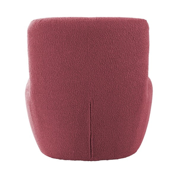 Różowy fotel z materiału bouclé Ada – Leitmotiv-image-4