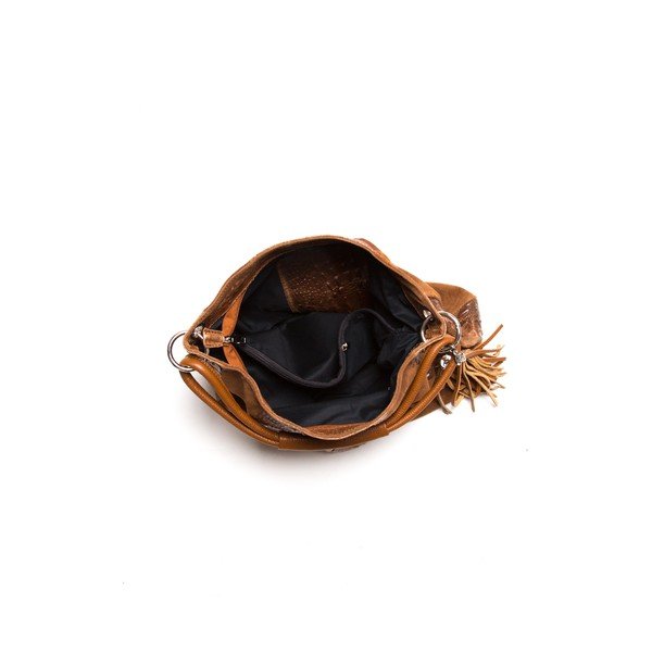 Torebka skórzana Snake Cognac-image-3