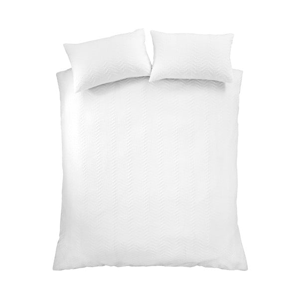 Biała pościel dwuosobowa z kory 200x200 cm Heatset Wave – Catherine Lansfield