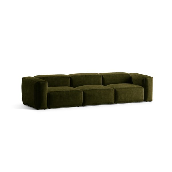 Zielona sztruksowa sofa 364 cm Bergamo – Cosmopolitan Design-image-2