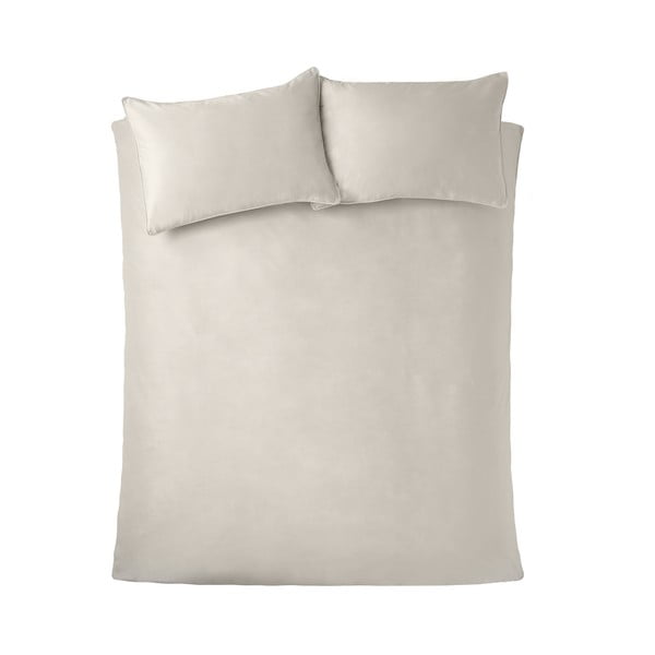 Kremowa aksamitna pościel dwuosobowa 230x220 cm Kingsley – Catherine Lansfield