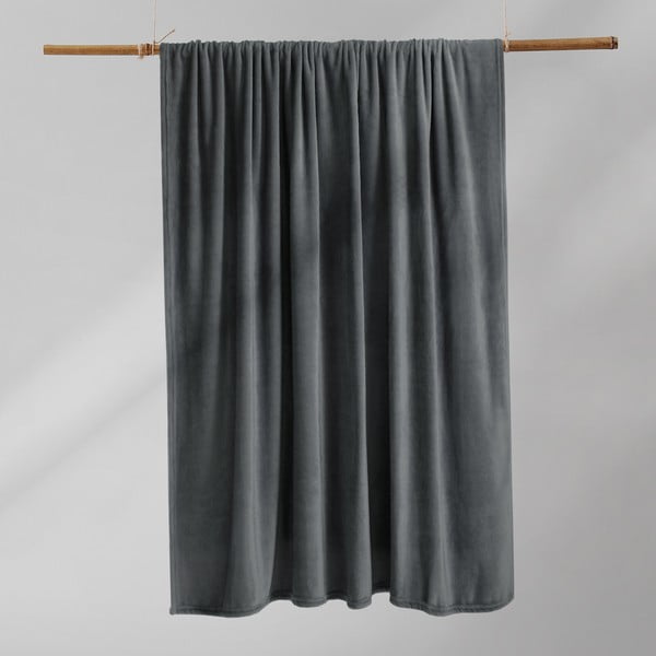 Ciemnoszary koc z mikrowłókna DecoKing Mic, 150x200 cm-image-3