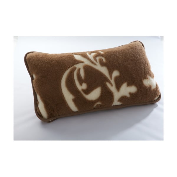 Brązowa poduszka z wełny wielbłąda  Royal Dream Cappucino and Chocolate, 40x70 cm