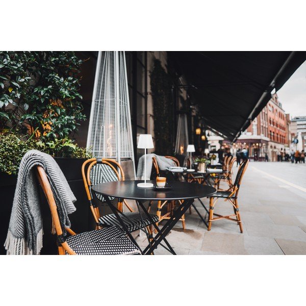 Biała lampa stołowa LED ze ściemniaczem i metalowym kloszem (wysokość 34 cm) Cosenza 2.0 – Fischer & Honsel-image-1