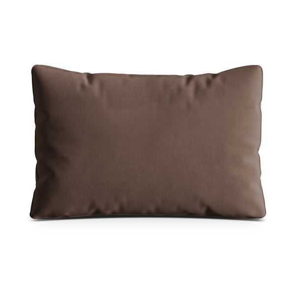 Brązowa aksamitna poduszka na sofę Kemi – Cosmopolitan Design