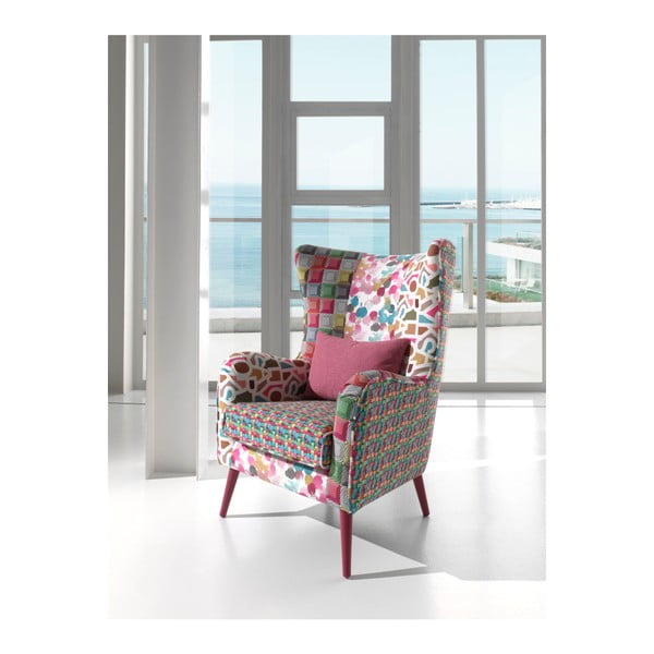 Kolorowy fotel Sinkro Piume