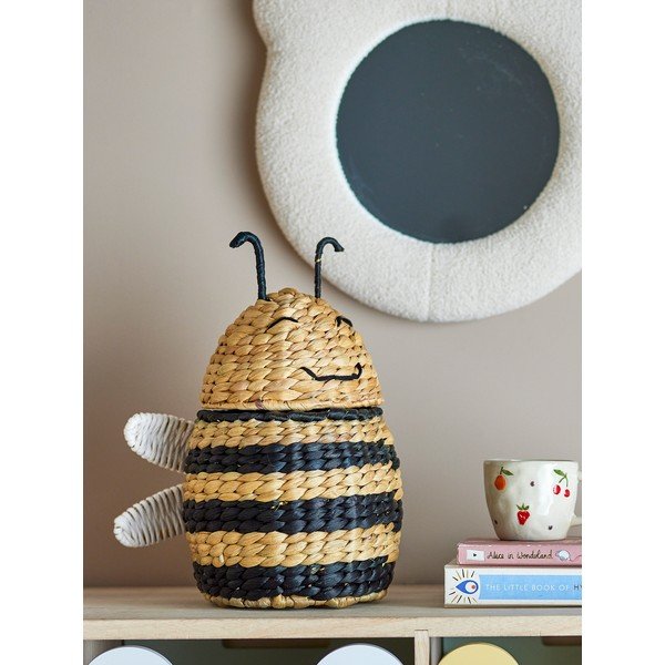 Dziecięcy kosz na zabawki z hiacyntu wodnego w naturalnym kolorze 20x18x30 cm Finn – Bloomingville Mini-image-1