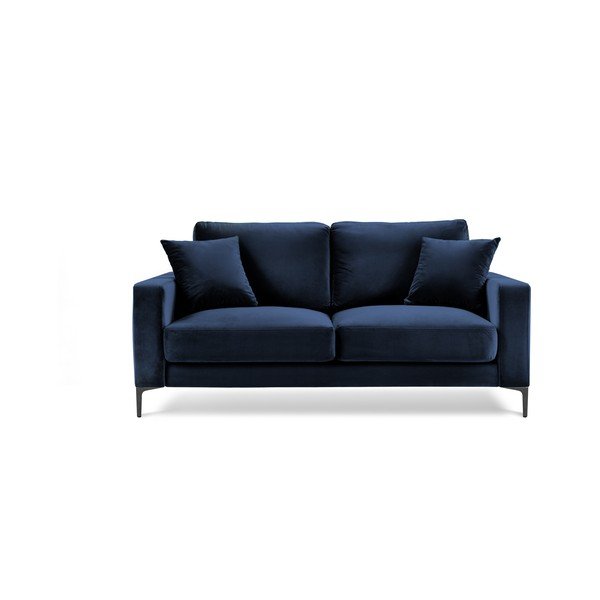 Granatowa aksamitna sofa Kooko Home Harmony, 158 cm