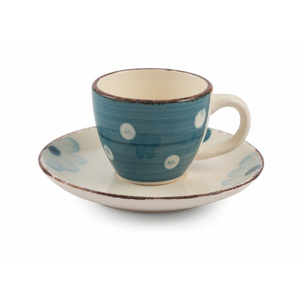 Zestaw 6 kolorowych filiżanek do espresso ze spodkiem VDE Tivoli 1996 Tazzine-image-4