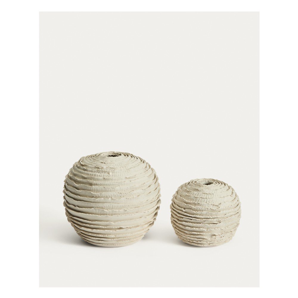 Kremowy ceramiczny ręcznie wykonany wazon (wysokość 15,5 cm) Evania – Kave Home (zdjęcie 4)