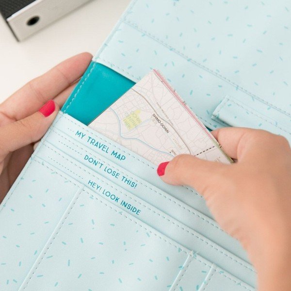 Organizer na paszport i dokumenty podróżne Mr. Wonderful Be curious-image-3