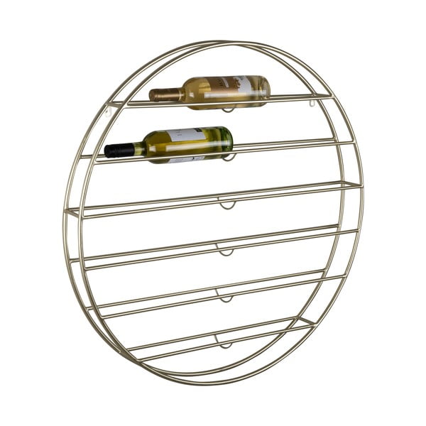 Wiszący metalowy regał na wino w kolorze złota liczba butelek 12 80x80x9 cm Redondo – PT LIVING-image-3