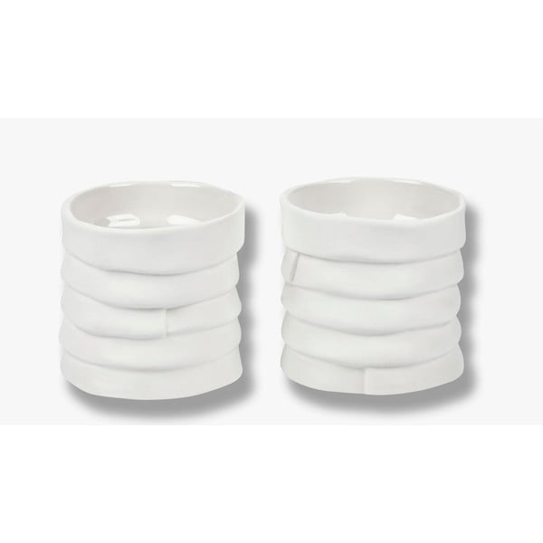 Porcelanowe świeczniki zestaw 2 szt. Ribbon – Mette Ditmer Denmark