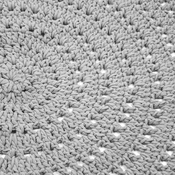Szary okrągły dywan bawełniany LABEL51 Knitted, ⌀ 150 cm-image-1