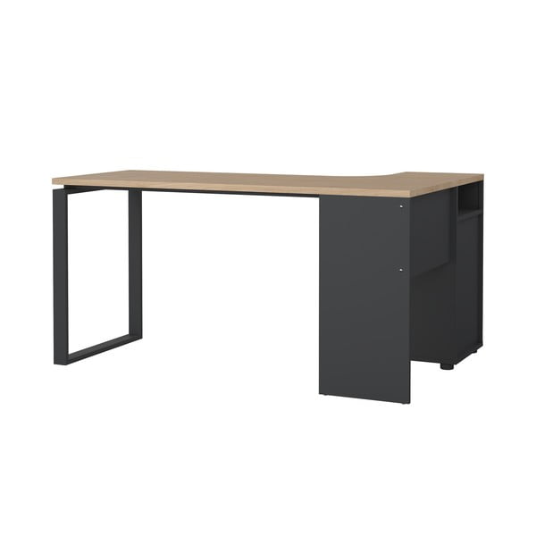 Biurko z blatem w dekorze dębu 100x150 cm Sign – Tvilum-image-2