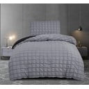 Czarno-szara pościel jednoosobowa z kory 140x200 cm Naomi – My House