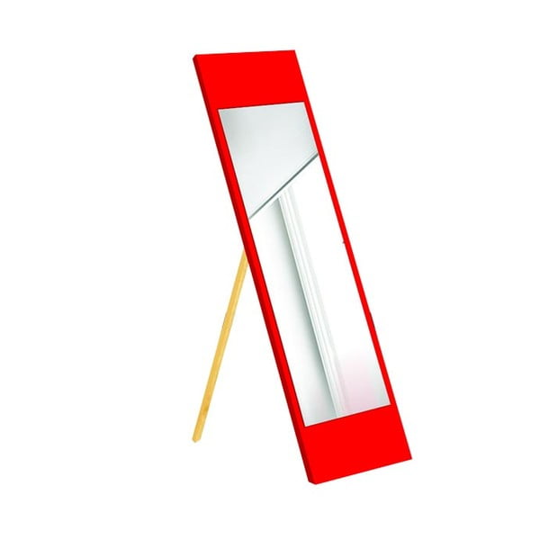 Lustro stojące w czerwonej ramie Oyo Concept, 35x140 cm