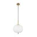 Biała/w kolorze mosiądzu szklana lampa wisząca ø 30 cm Lato – Nova Luce
