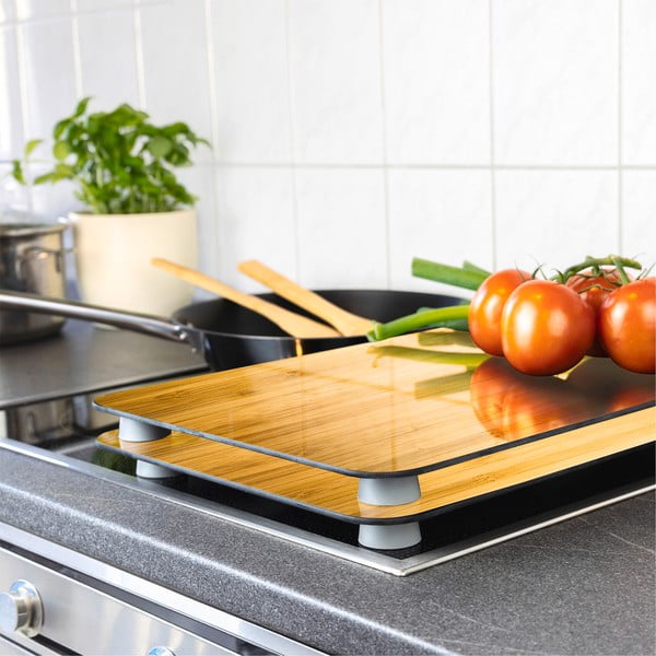 Płyty ochronne na kuchenkę ze szkła hartowanego zestaw 2 szt. 52x30 cm Wooden – Maximex-image-1