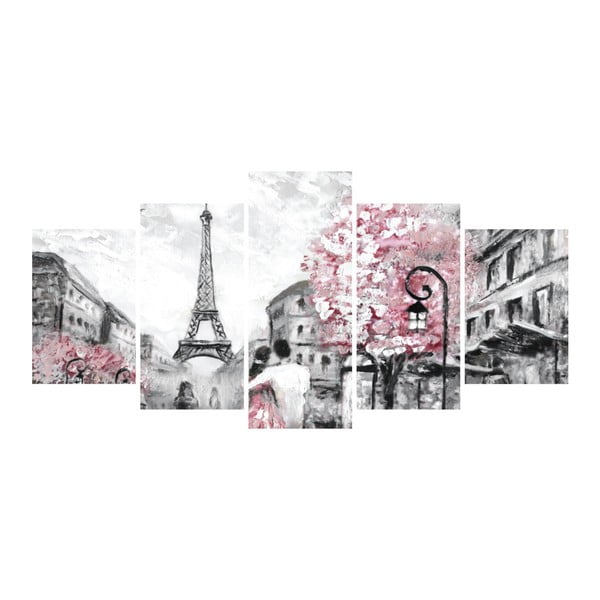 Wieloczęściowy obraz La Maison Des Couleurs Pink Paris