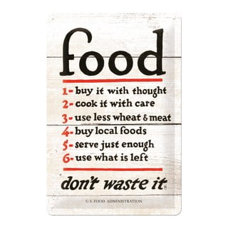 Dekoracyjna tabliczka ścienna Postershop Food Rules