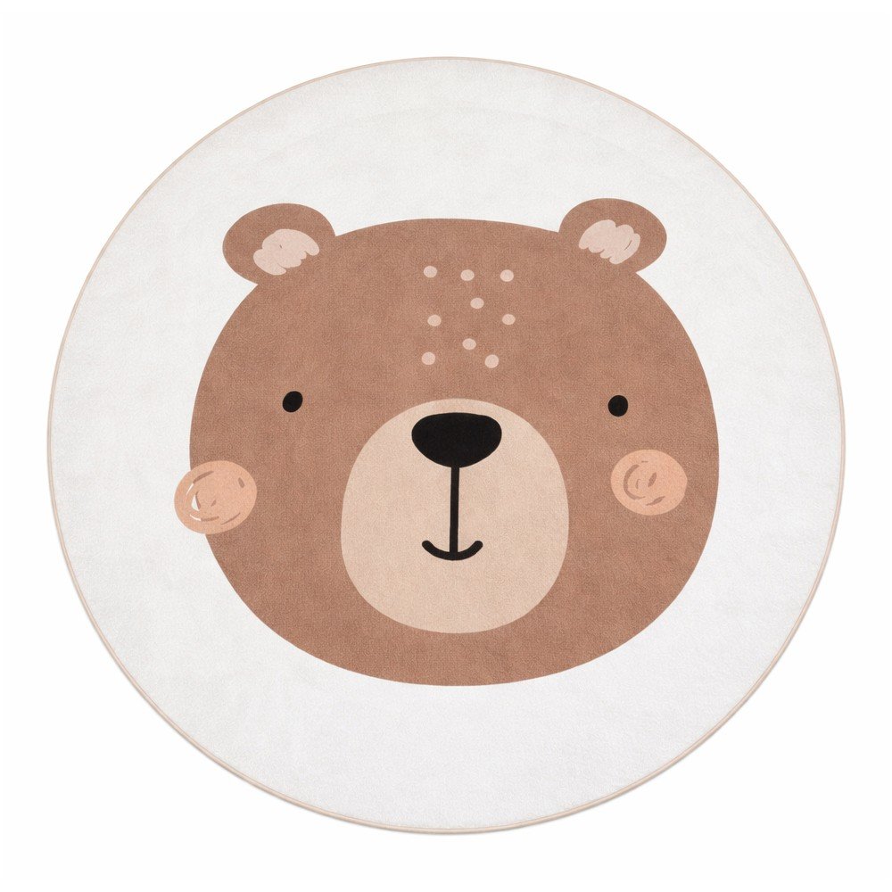 Brązowo-kremowy dywan dziecięcy odpowiedni do prania ø150 cm Teddy Bear – Mila Home