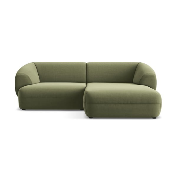 Zielony aksamitny narożnik (prawostronny) Moana – Makamii