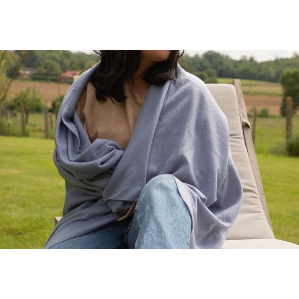 Niebieski polarowy koc 130x160 cm Riso – Tiseco Home Studio-image-1