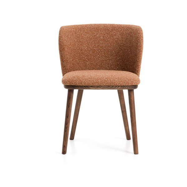 Tapicerowany fotel jadalniany w kolorze terakoty Ciselia – Kave Home-image-3