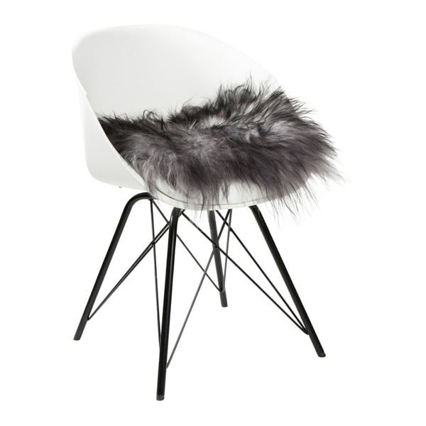 Szare siedzisko na krzesło Woooly Icelandic Melange Grey