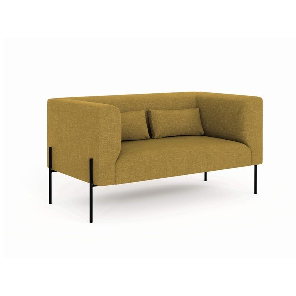Żółta sofa Milo Casa Nina, 142 cm