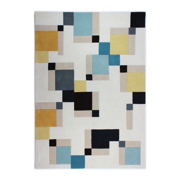 Niebieski dywan Flair Rugs Illusion Abstract Blocks, 160x220 cm