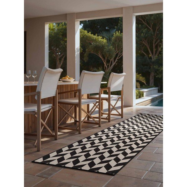 Czarny/kremowy chodnik odpowiedni na zewnątrz 80x200 cm Haringey Terrick – Ted Baker-image-2