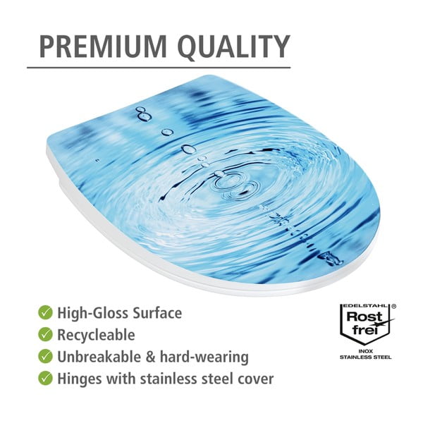 Deska sedesowa wolnoopadająca 38 x 45 cm Droplets – Wenko-image-4