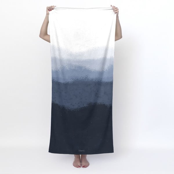 Biało-niebieski ręcznik kąpielowy 70x150 cm Nightfall – Blanc