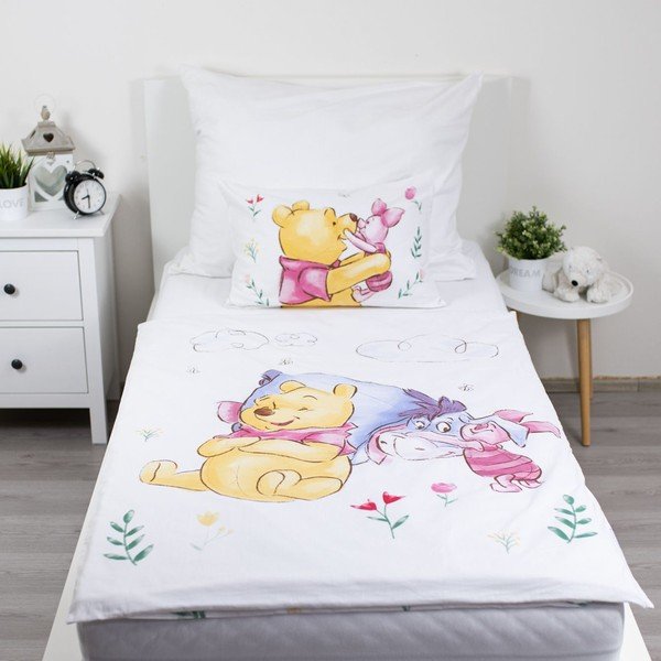 Bawełniana pościel dziecięca do łóżeczka 100x135 cm Winnie the Pooh "Pooh Hugs" – Jerry Fabrics-image-1