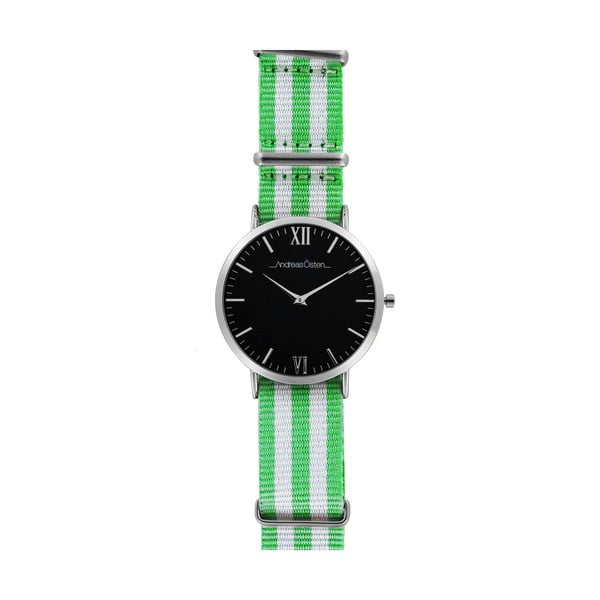 Zegarek męski z zielono-białym paskiem Andreas Östen Leffo