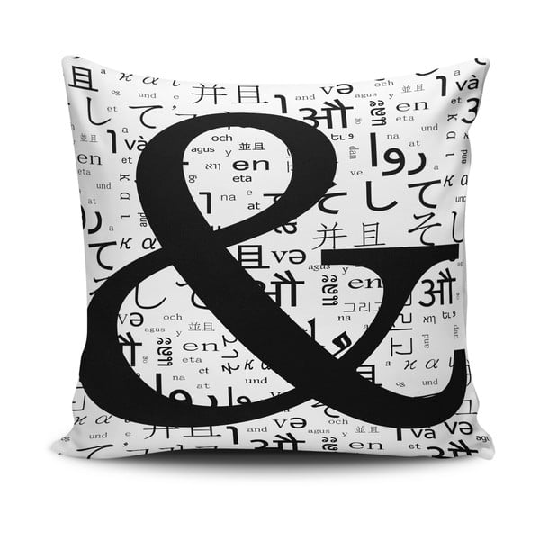 Poszewka na poduszkę z domieszką bawełny Cushion Love Letter, 45x45 cm