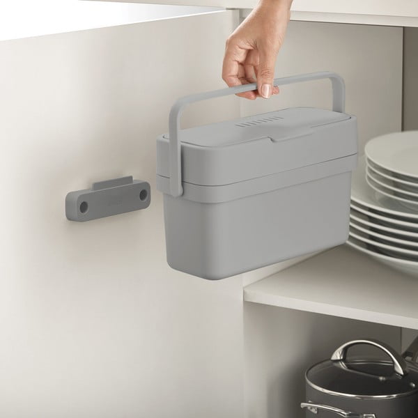 Szary pojemnik na odpadki organiczne 4 l Duo – Joseph Joseph-image-4