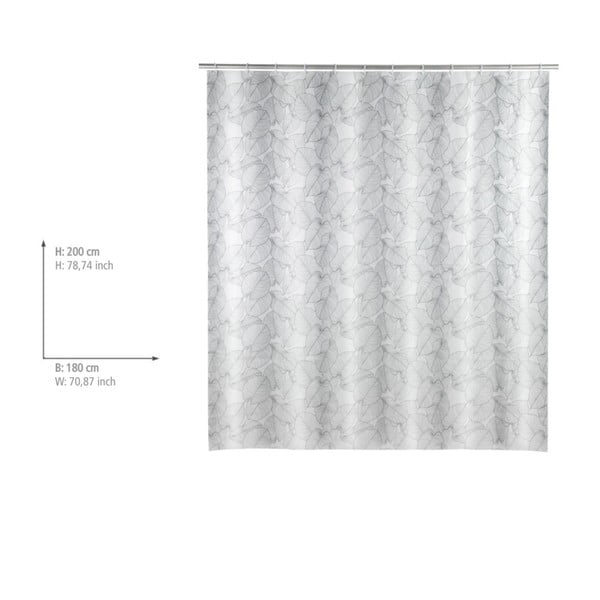 Jasnoszara zasłonka prysznicowa Wenko Samoa-image-1