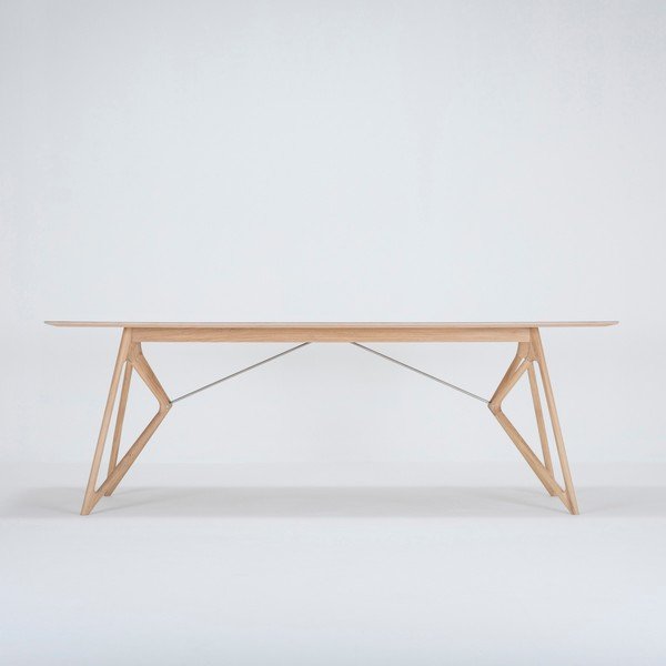 Stół z litego drewna dębowego 220x90 cm Tink – Gazzda-image-1