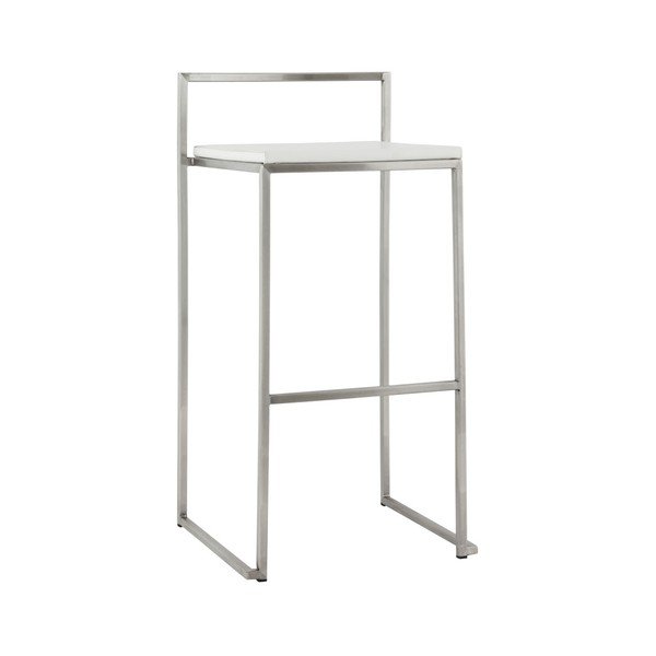 Hoker z białym siedziskiem Kokoon Meto, wys. siedziska 74 cm